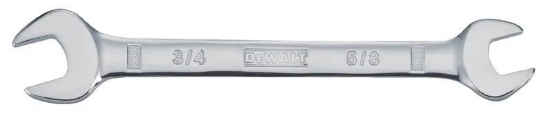 DeWALT DWMT75428OSP Open End Wrench, Metric, 5/8 x 3/4 in Head, 8-11/16 in L, Polished Chrome :CD 1: QUANTITY: 1