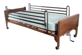 Drive Medical 15004bv-pkg-2 Semi Electric Hospital Bed with Full Rails and Foam Mattress