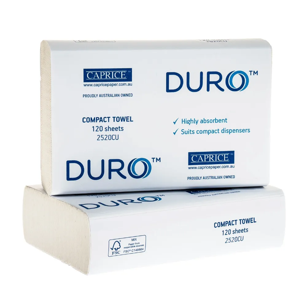 Duro Compact Interleaved Towel 120 Sheet x 20 Packets