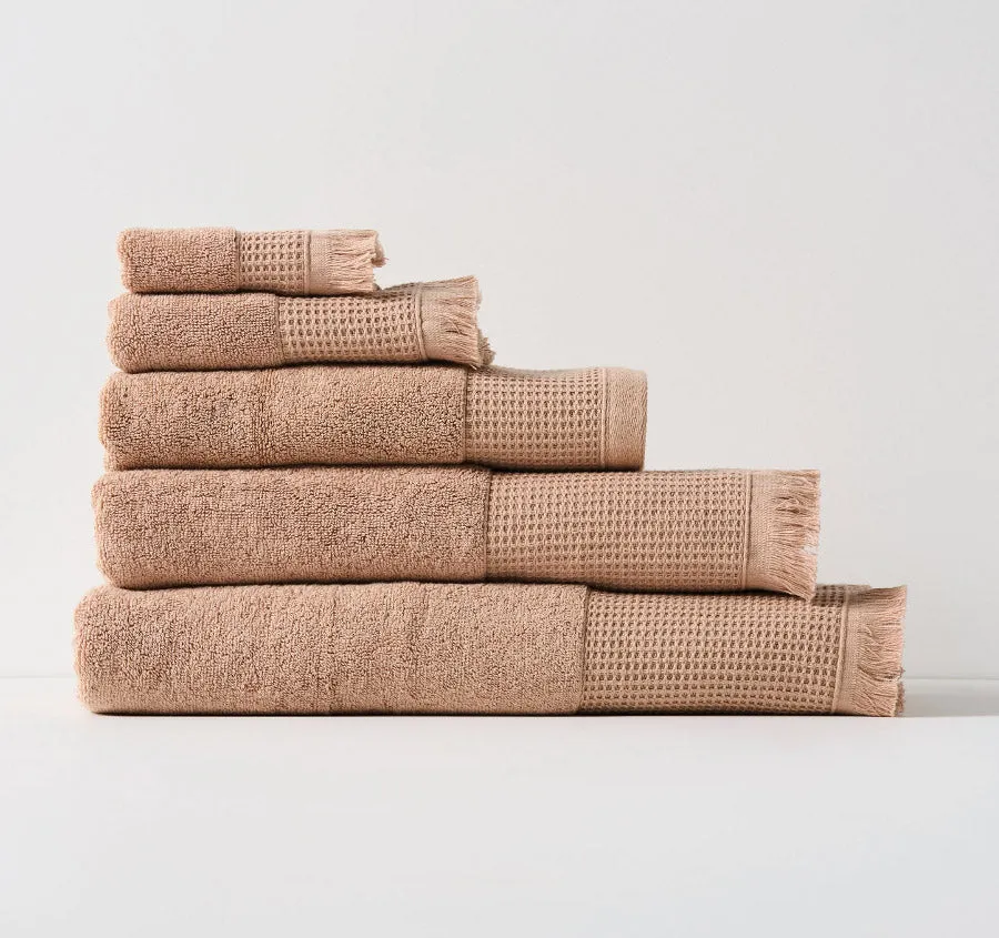 Eden 550GSM Cotton Bath Towel Range Clay