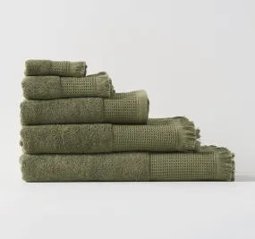 Eden 550GSM Cotton Bath Towel Range Moss