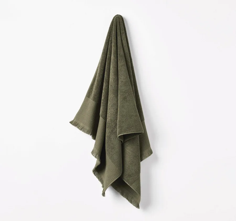 Eden 550GSM Cotton Bath Towel Range Moss