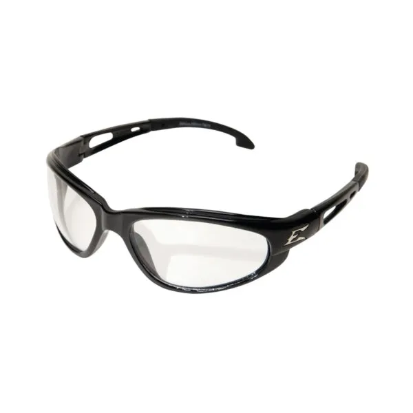 Edge SW111 Non-Polarized Safety Glasses, Unisex, Polycarbonate Lens, Full Frame, Nylon Frame, Black Frame