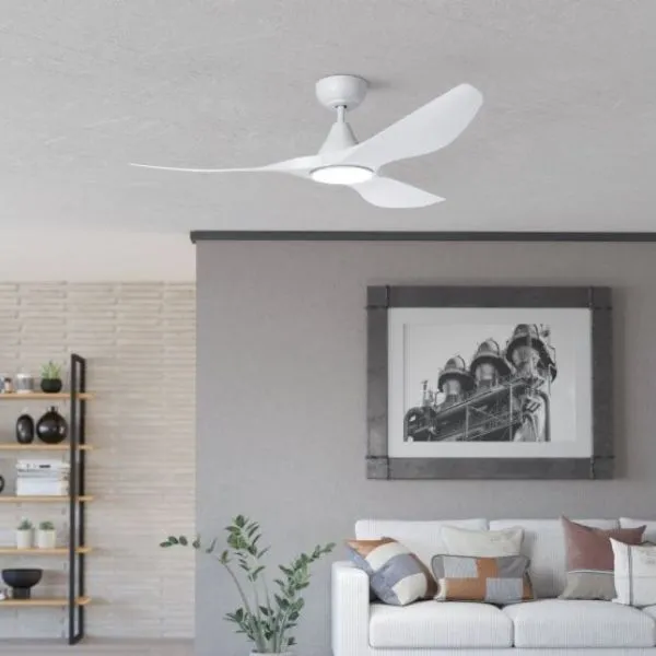 Eglo Surf 52in 132cm Ceiling Fan with 20W LED CCT Light - White