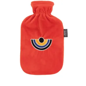 Fashy Hot Water Bottle With Removeable Cover Quirky Red Retro Style