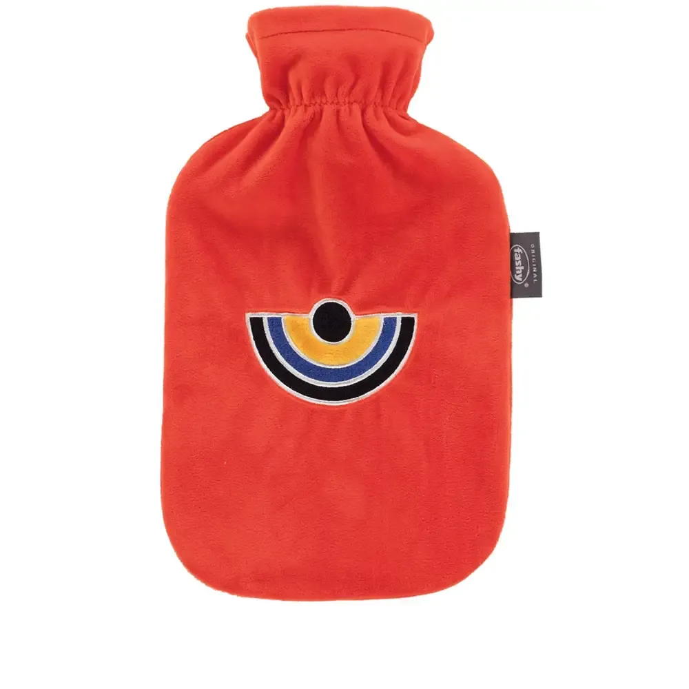 Fashy Hot Water Bottle With Removeable Cover Quirky Red Retro Style