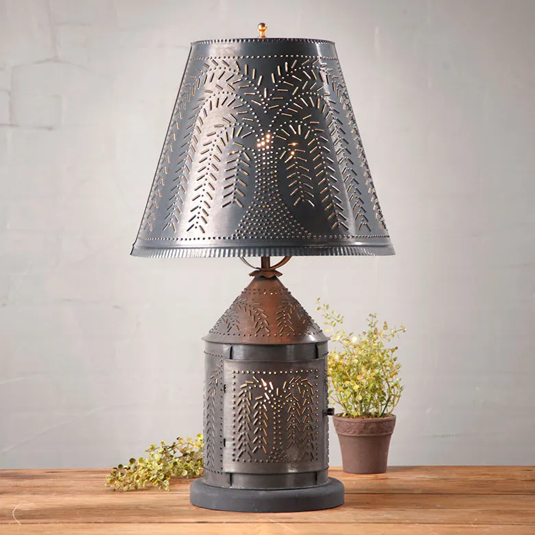 Fireside Lamp with Willow Shade in Kettle Black