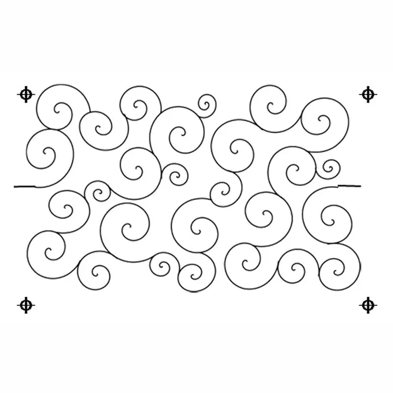 Full Line Stencil - Swirls & Curls Stencil