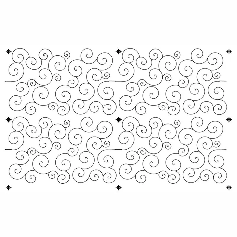 Full Line Stencil - Swirls & Curls Stencil