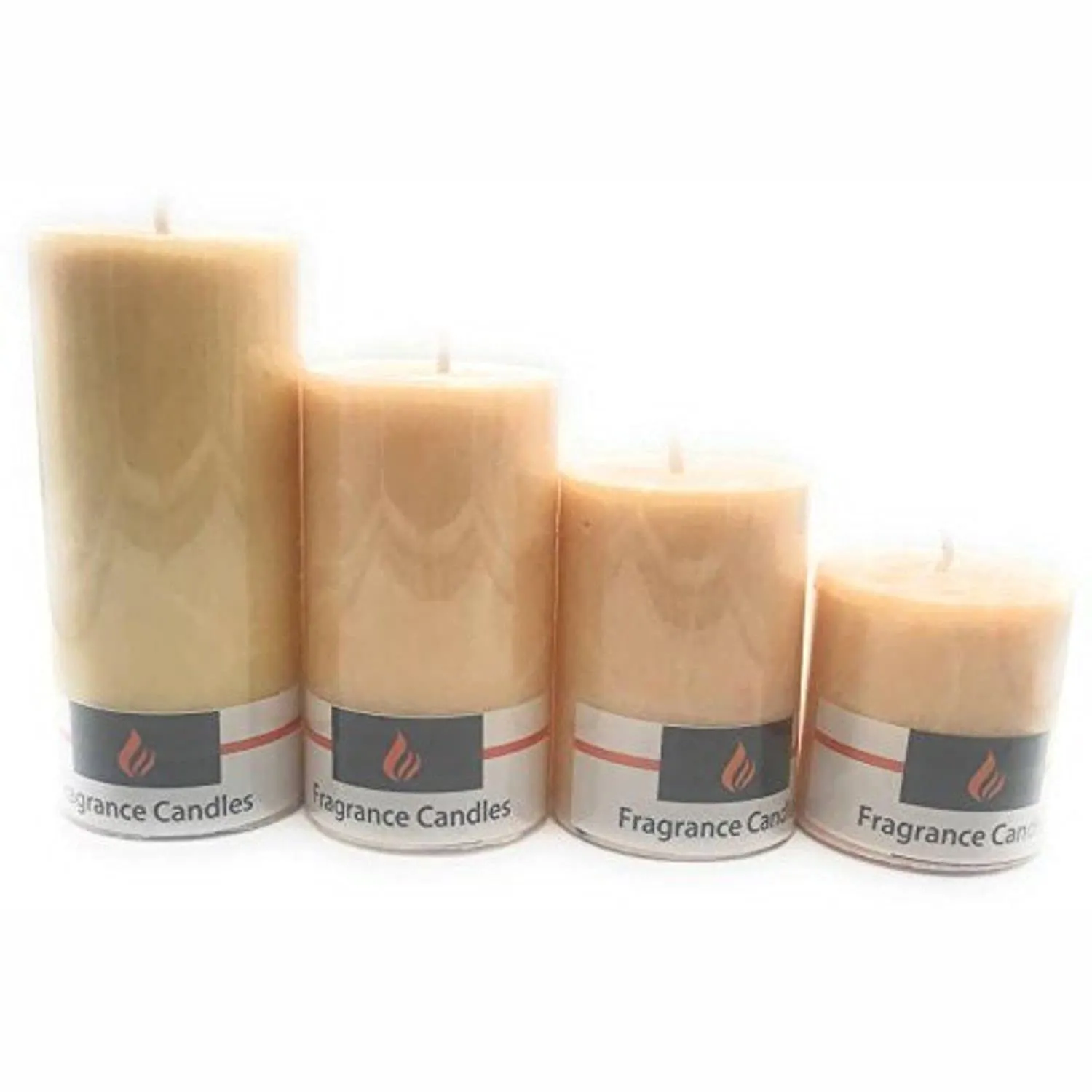 Gadgets Appliances Pure Wax Cinnamon Fragranced (Jasmine) Pillar Candles, Set fo 4 Scented Pillar Candles (Cream)