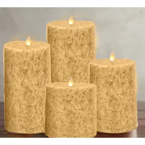 Gadgets Appliances Pure Wax Cinnamon Fragranced (Jasmine) Pillar Candles, Set fo 4 Scented Pillar Candles (Cream)