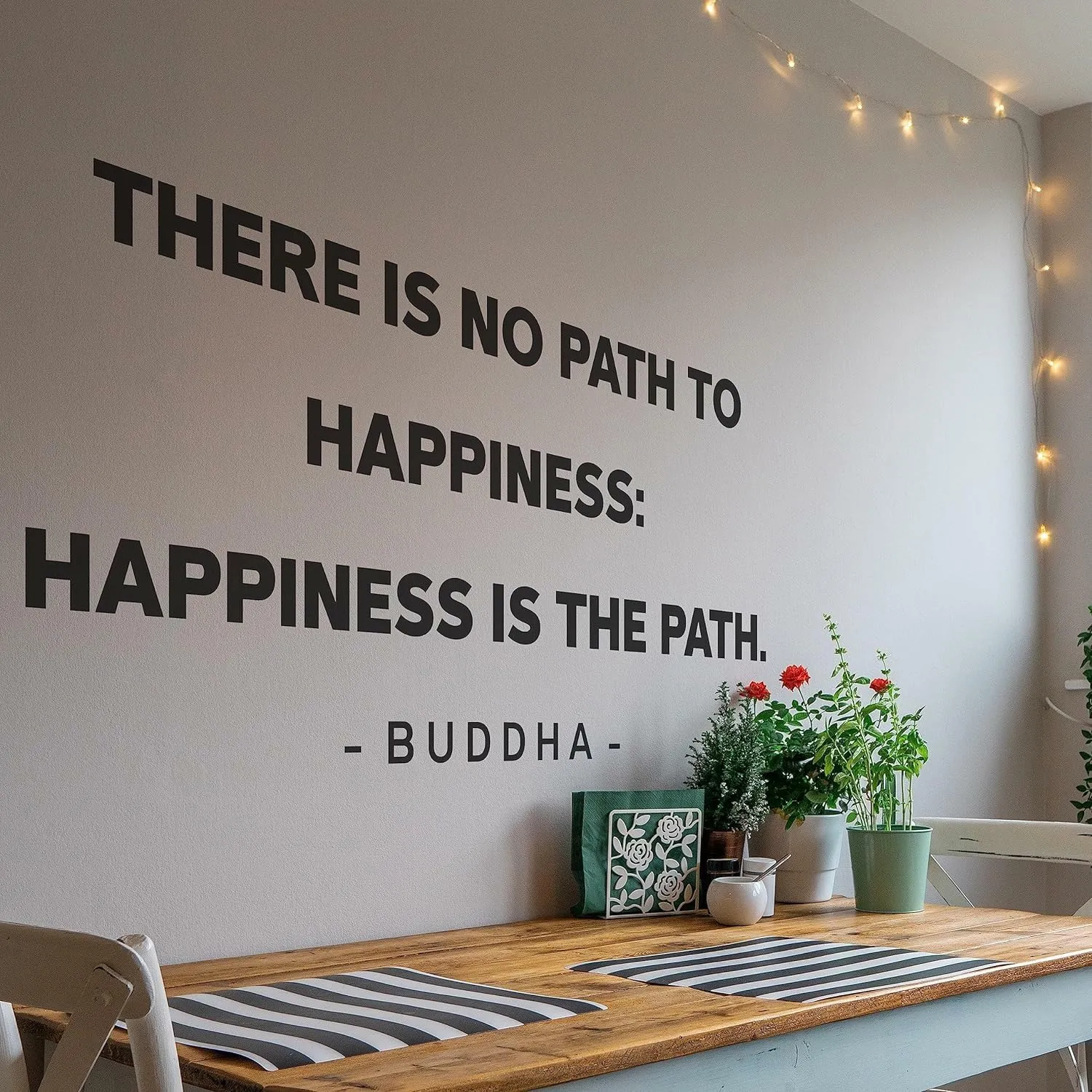 GADGETS WRAP Buddha Wall Decal Quotes, Inspirational Stickers, Mindfulness Decor, Serene Ambiance Vinyl, Spiritual