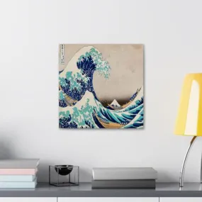 GADGETS WRAP Canvas Gallery Wrap Framed for Home Office Studio Living Room Decoration (10x10inch) - The Great Wave Off Kanagawa By Hokusai Poster (2)