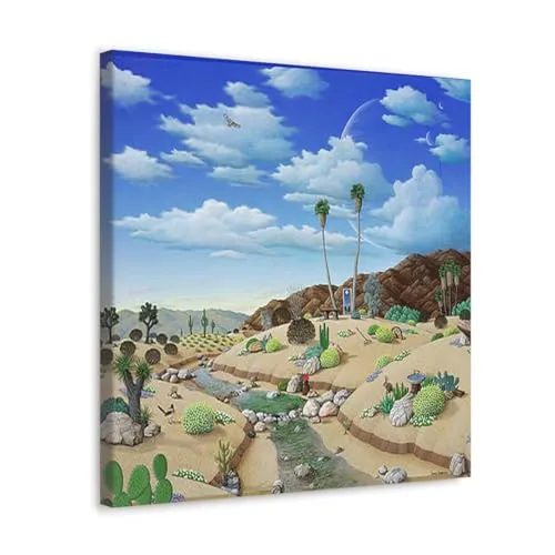 GADGETS WRAP Canvas Gallery Wrap Framed for Home Office Studio Living Room Decoration (10x10inch) - The Living Desert Print