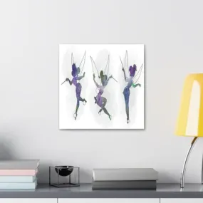 GADGETS WRAP Canvas Gallery Wrap Framed for Home Office Studio Living Room Decoration (10x10inch) - Tinker Bell With Wand Watercolor Print