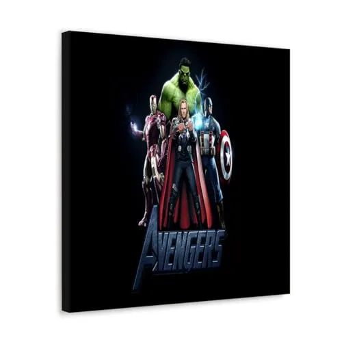 GADGETS WRAP Canvas Gallery Wrap Framed for Home Office Studio Living Room Decoration (10x10inch) - Top 4 Avengers