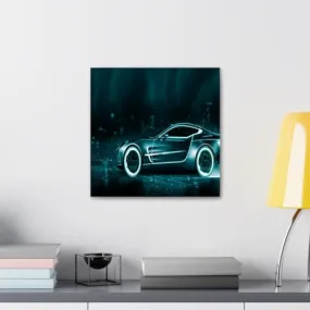 GADGETS WRAP Canvas Gallery Wrap Framed for Home Office Studio Living Room Decoration (10x10inch) - Tron Aston Martin