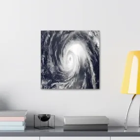 GADGETS WRAP Canvas Gallery Wrap Framed for Home Office Studio Living Room Decoration (10x10inch) - Typhoon Noru Absorbing The Tropical Storm