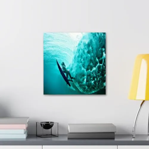 GADGETS WRAP Canvas Gallery Wrap Framed for Home Office Studio Living Room Decoration (10x10inch) - Underwater 7