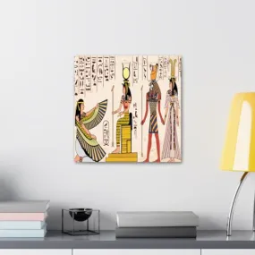 GADGETS WRAP Canvas Gallery Wrap Framed for Home Office Studio Living Room Decoration (10x10inch) - Vector Egyptian National Drawing