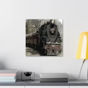 GADGETS WRAP Canvas Gallery Wrap Framed for Home Office Studio Living Room Decoration (10x10inch) - Vintage Train