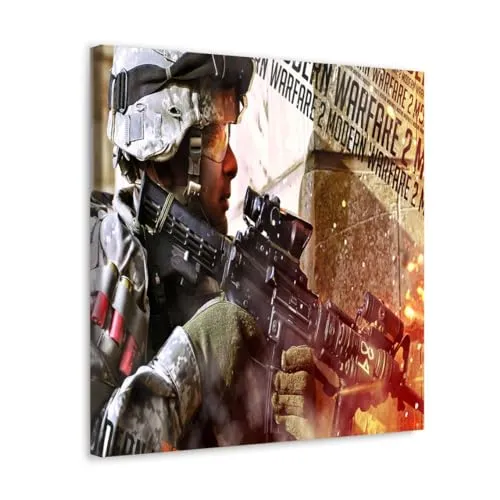 GADGETS WRAP Canvas Gallery Wrap Framed for Home Office Studio Living Room Decoration (10x10inch) - War