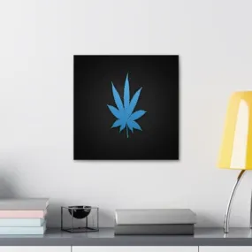 GADGETS WRAP Canvas Gallery Wrap Framed for Home Office Studio Living Room Decoration (10x10inch) - Weed Leaf