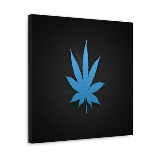 GADGETS WRAP Canvas Gallery Wrap Framed for Home Office Studio Living Room Decoration (10x10inch) - Weed Leaf