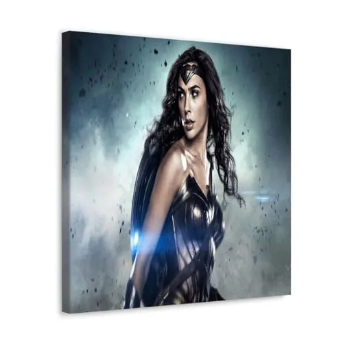 GADGETS WRAP Canvas Gallery Wrap Framed for Home Office Studio Living Room Decoration (10x10inch) - Wonder Woman