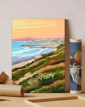 GADGETS WRAP Canvas Gallery Wrap Framed for Home Office Studio Living Room Decoration (11x14inch) - Carlsbad Coastline