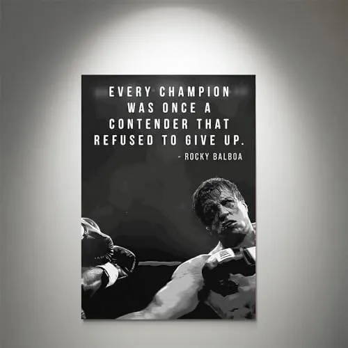 GADGETS WRAP Canvas Gallery Wrap Framed for Home Office Studio Living Room Decoration (11x14inch) - Rocky Balboa Quotes