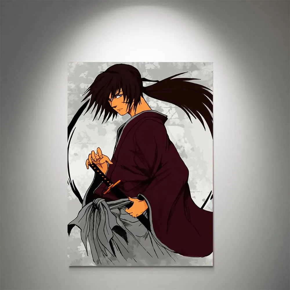 GADGETS WRAP Canvas Gallery Wrap Framed for Home Office Studio Living Room Decoration (11x17inch) - Himura Kenshin