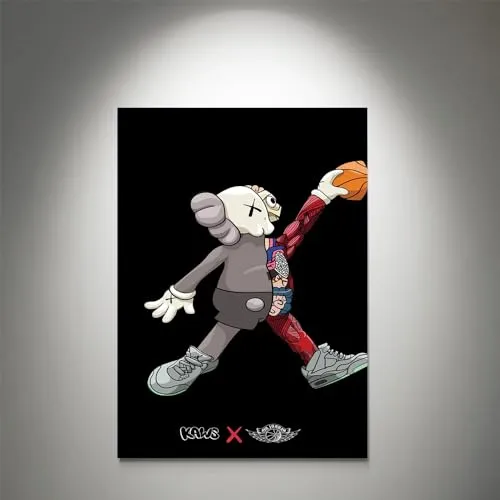 GADGETS WRAP Canvas Gallery Wrap Framed for Home Office Studio Living Room Decoration (11x17inch) - Kaws X Jd