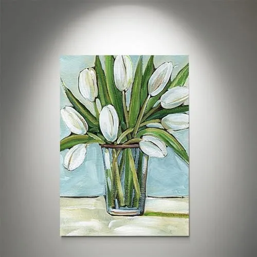 GADGETS WRAP Canvas Gallery Wrap Framed for Home Office Studio Living Room Decoration (11x17inch) - Summer Tulips Print