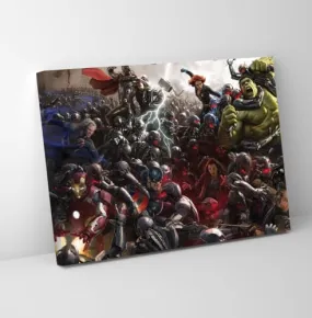 GADGETS WRAP Canvas Gallery Wrap Framed for Home Office Studio Living Room Decoration (11x9inch) - Avengers End Game War