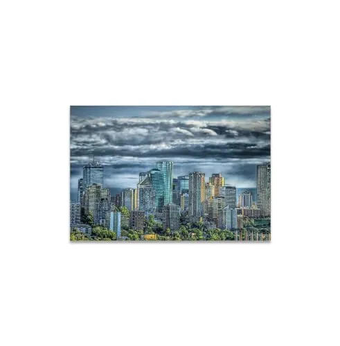 GADGETS WRAP Canvas Gallery Wrap Framed for Home Office Studio Living Room Decoration (11x9inch) - City Landscape