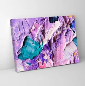 GADGETS WRAP Canvas Gallery Wrap Framed for Home Office Studio Living Room Decoration (11x9inch) - Colorful Abstract Oil Paint