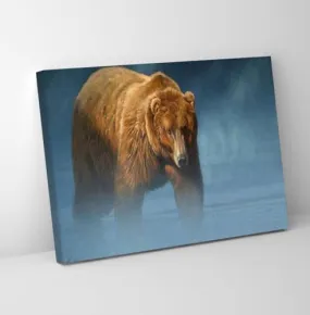 GADGETS WRAP Canvas Gallery Wrap Framed for Home Office Studio Living Room Decoration (11x9inch) - Grizzly Encounter