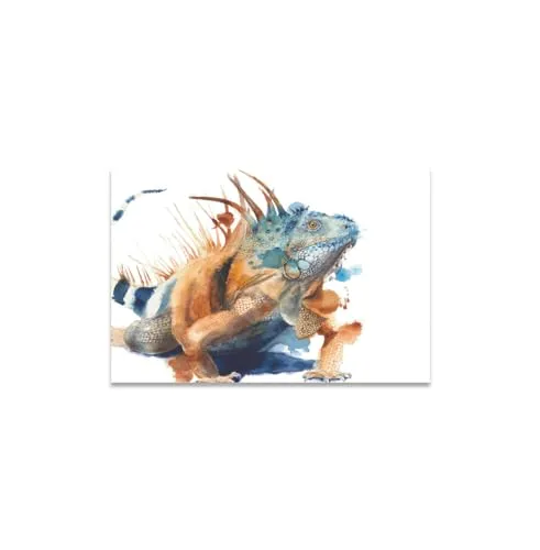 GADGETS WRAP Canvas Gallery Wrap Framed for Home Office Studio Living Room Decoration (11x9inch) - Iguana Lizard