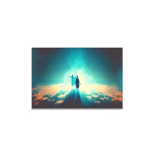 GADGETS WRAP Canvas Gallery Wrap Framed for Home Office Studio Living Room Decoration (11x9inch) - Immersion Of Eternal Christ