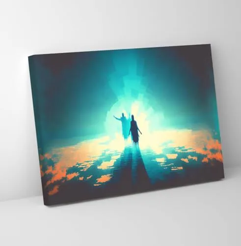 GADGETS WRAP Canvas Gallery Wrap Framed for Home Office Studio Living Room Decoration (11x9inch) - Immersion Of Eternal Christ