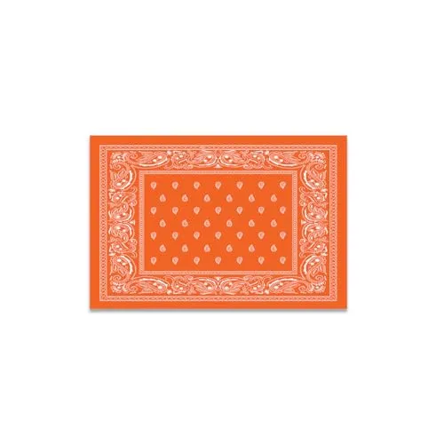 GADGETS WRAP Canvas Gallery Wrap Framed for Home Office Studio Living Room Decoration (11x9inch) - Paisley Bandana Orange