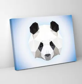 GADGETS WRAP Canvas Gallery Wrap Framed for Home Office Studio Living Room Decoration (11x9inch) - Panda Lowpoly Art 1