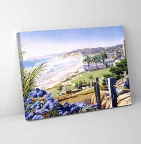 GADGETS WRAP Canvas Gallery Wrap Framed for Home Office Studio Living Room Decoration (11x9inch) - Powerhouse Beach Del Mar Blue