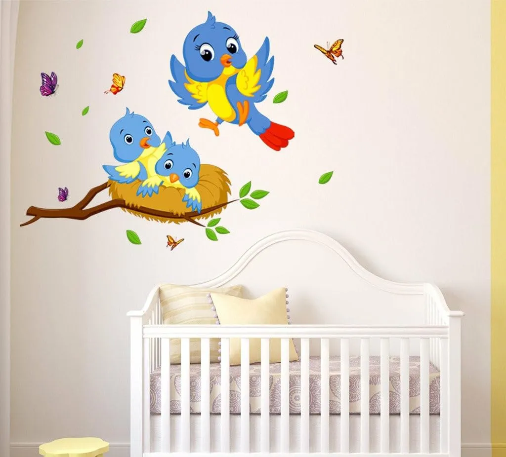 GADGETS WRAP 'Happy Birds Family' Wall Decal