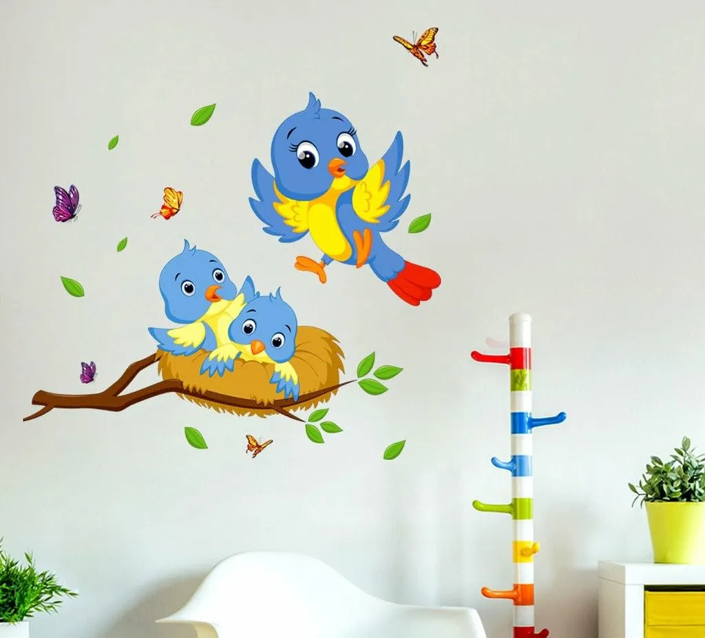 GADGETS WRAP 'Happy Birds Family' Wall Decal