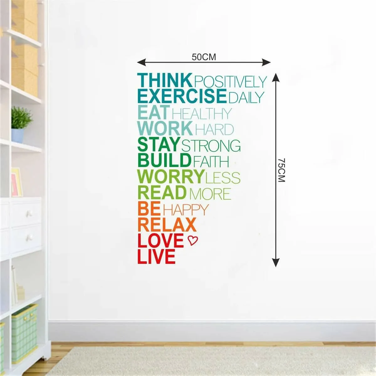 GADGETS WRAP ' Motivational Quotes- Be Positive ' Wall Stickers