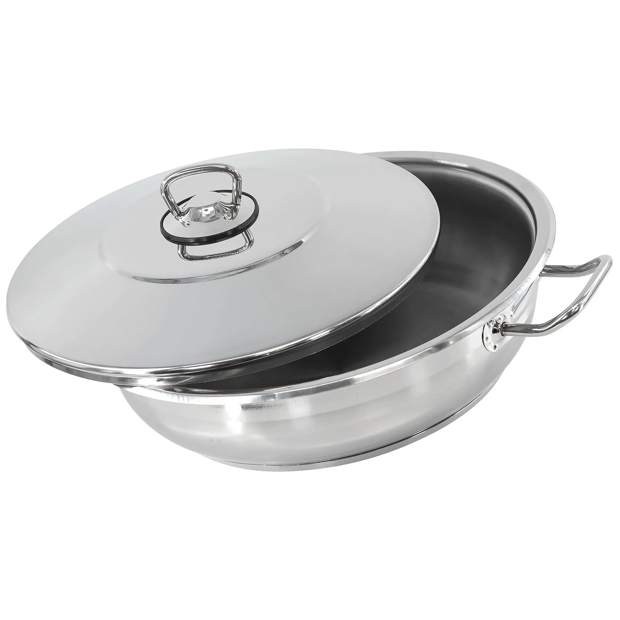 Gastro Shallow Pot With Lid 24 x 6 cm