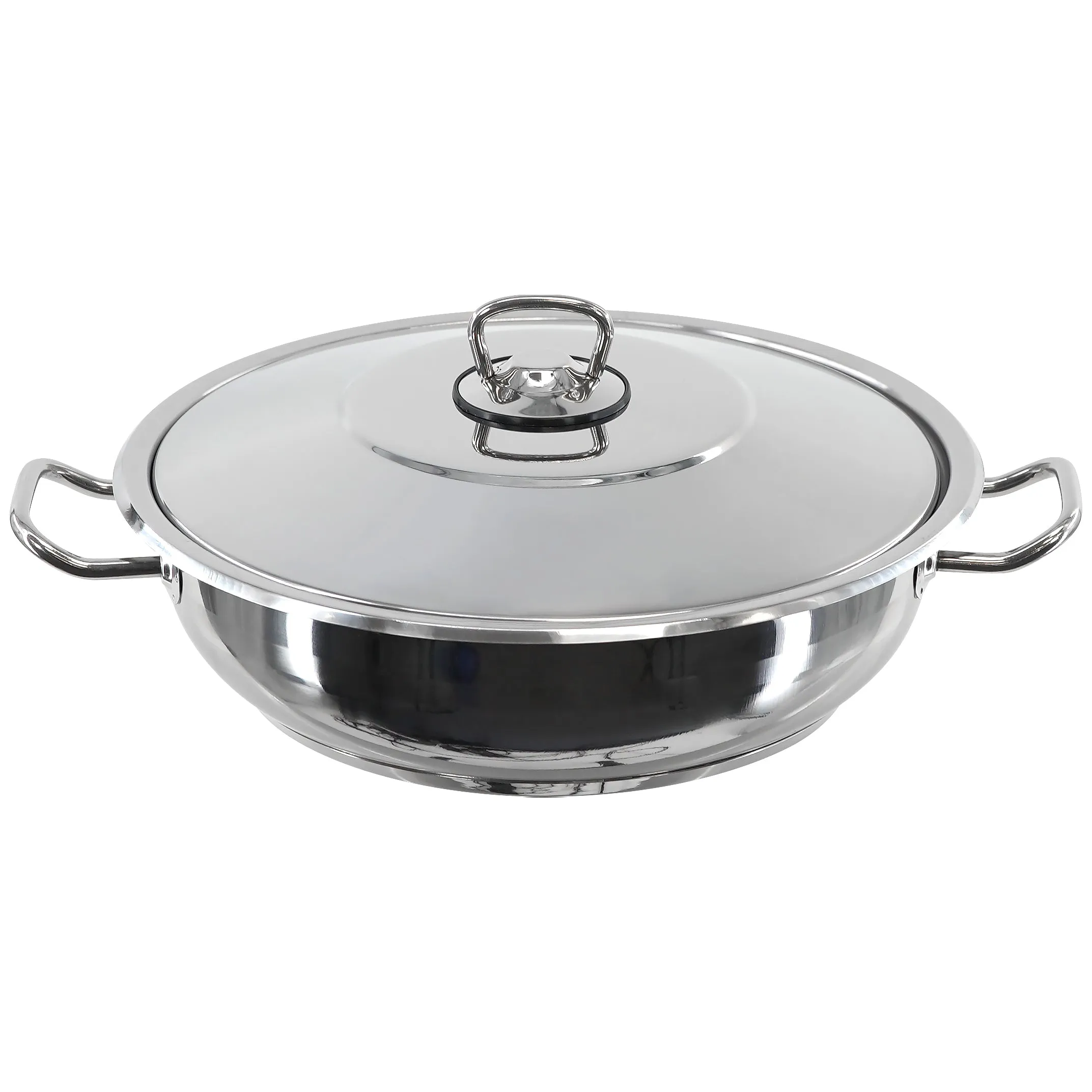 Gastro Shallow Pot With Lid 24 x 6 cm