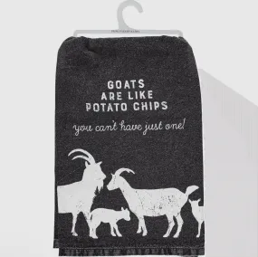 'Goats are like Potato Chips' Kitchen Towel